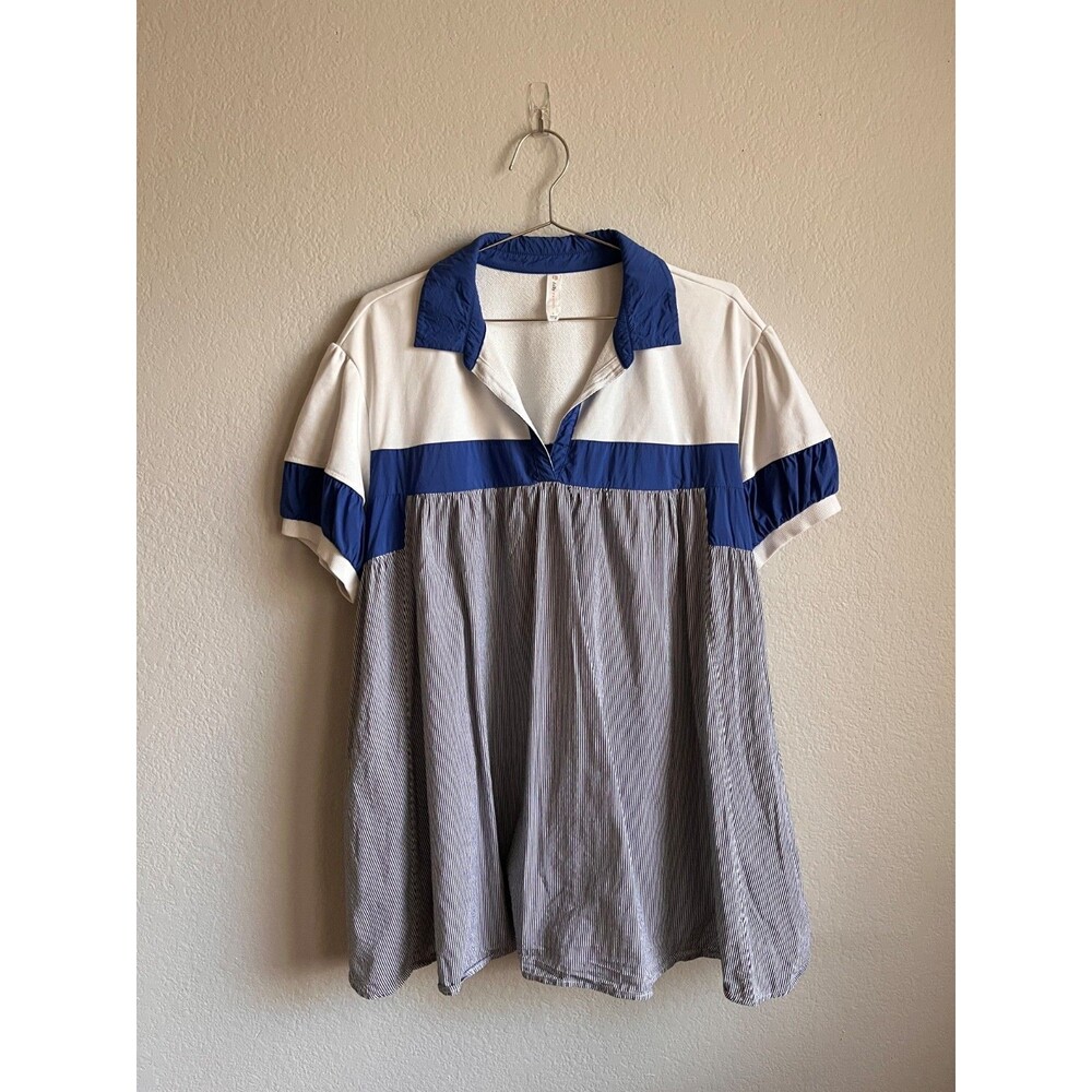 Daily Practice Anthropologie Rugby Babydoll Mini Dress Size LARGE